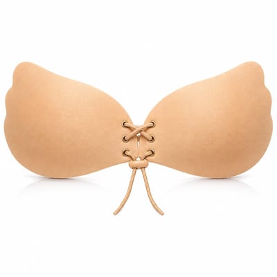 Plak BH Push Up Cup A – Zelfklevende BH – Strapless BH – Onzichtbare Beha – Herbruikbare Plak Beha – BH Zonder Bandjes – Beige
