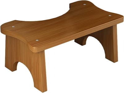 Toiletkruk - Poepkruk Badkamer - Verbeteren Spijsvertering - C-vormig Ontwerp - 39 cm lang - Geel