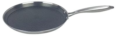 Pannenkoekenpan roestvrij staal honingraatstructuur Ø 28 cm inductie pan anti-aanbaklaag krasbestendig
