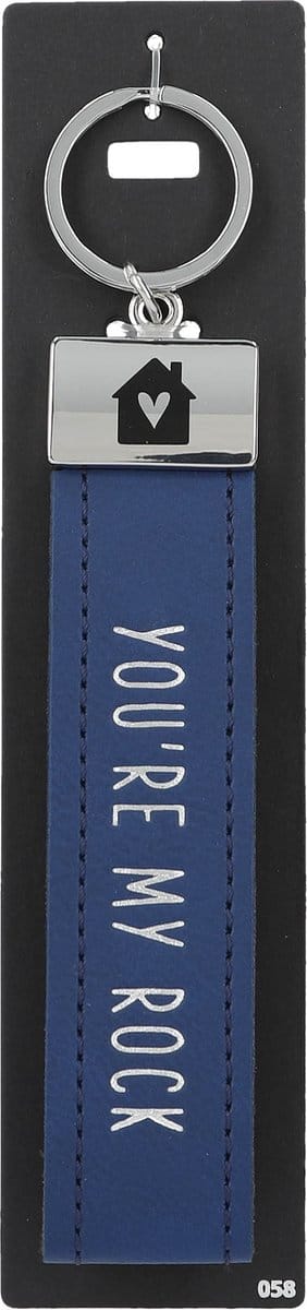 Depesche - Sleutelhanger "Do not forget me!" - motief 058 met de tekst "You're My Rock"