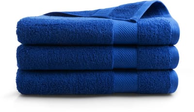 DoubleDry Hotel Badhanddoeken 70 x 140 cm – Set van 3 – 100% Katoen 500 g/m2 – Zacht & Absorberend - Klassiek Blauw
