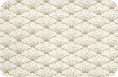 WC mat 60x40 cm - Antislip - Klassiek - Art - Beige - Toiletmat - Vloermat - Douchemat - Toilet tapijt - Toiletmatten