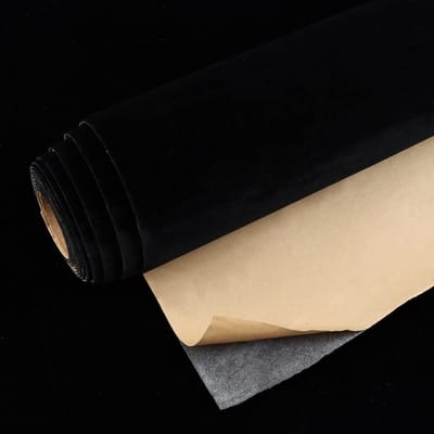 Zwart Zelfklevend Velvet Behang voor Meubels - Luxe Decoratieve Film voor Woonkamer en Slaapkamer, Vintage Design, Makkelijk aan te Brengen, Meubelrenovatie, Interieurdecoratie 40