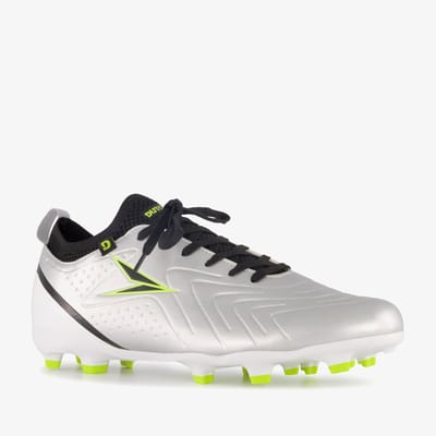 Dutchy FG heren voetbalschoenen zilver zwart - Maat 40 - Uitneembare zool
