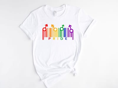 Lykke LGBTQ+ T-shirt | Gay Pride T-shirt | Lesbian | Rainbow Heart Gay Pride Quote |Equality Shirt | Pride Month | Unisex T-shirt | Wit| Maat S