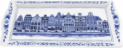 Cakeschaal - Grachtenpanden - 30 cm
