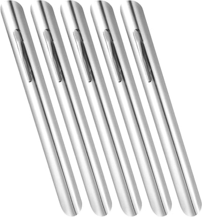 Kruimelveger Set - Tafelreiniger Rvs - Tafel Schoonmaken - Met Handige Clip - 5 Stuks - Zilver