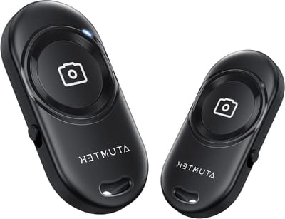 Bluetooth Camera Remote Shutter (2-Pack) voor iPhone en Android – Draadloze Afstandsbediening voor Foto's en Video's – Bluetooth 5.2 Selfie Knop met Polsband – Zwart en Stijlvol Accessoire voor Fotografie