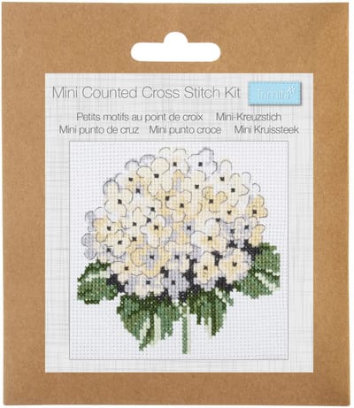 Borduurpakket Kruissteekpakket Telpatroon: Hortensia
