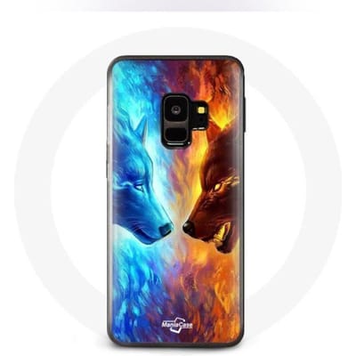 Samsung Galaxy S9 ijs- en vuurwolf-hoesje