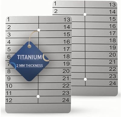 Titanium Metalen Plaat - Crypto Back-up - Digitale Opslag - Waterdicht Vuurvast - 2 Stuks - Zilverkleurig