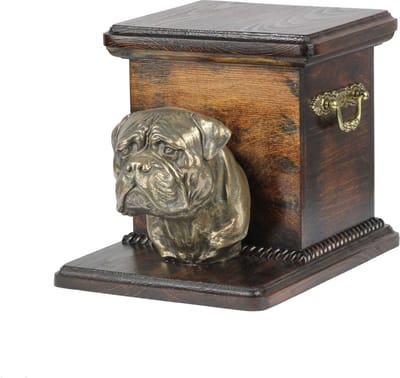 Elegante urn voor Bullmastiff met hondenbuste, uniek en stijlvol