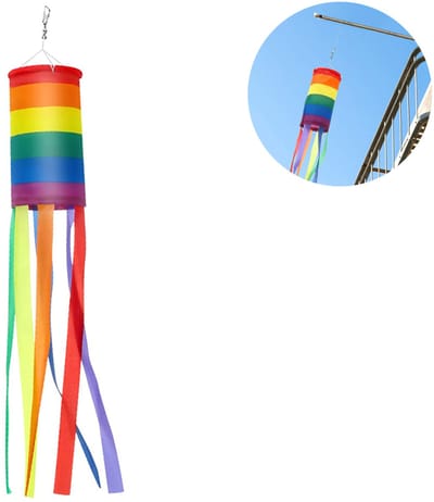 Regenboog Windzak / Wind Sleeve Flag - Kerstvlag & Festival Decoratie - Felgekleurde Windvlag voor Tuin, Feest en Evenementen - Polyesterdoek