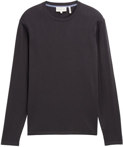 Tom Tailor - Softtouch gebreide trui met zijde - Maat XXL - Tarmac Grey