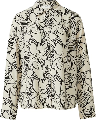 s.Oliver - female - Vloeiende blouse met bloemenpatroon