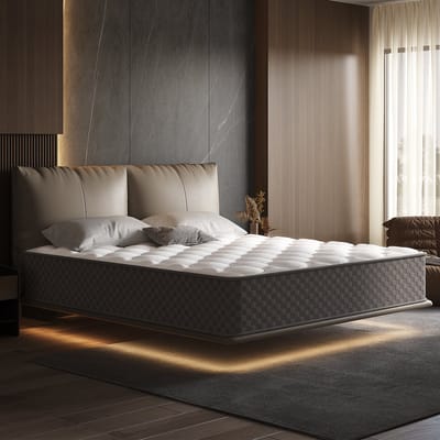 Saikefy Matras 90x200 cm - 22cm - Pocketvering Matras - 7-Zones - Orthopedisch - Afritsbaar en wasbaar hoeslaken - Anti-Allergie - Traagschuim - Gemiddelde Stevigheid