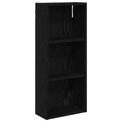 vidaXL - Badkamer - wandkast - Zwarte - Eik - 30 - x - 14 - x - 70 - cm - Geconstrueerd - hout