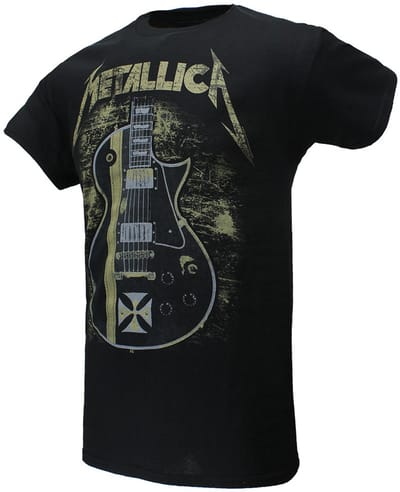 Metallica James Hetfield Iron Cross Guitar T-Shirt - Officiële Merchandise - L