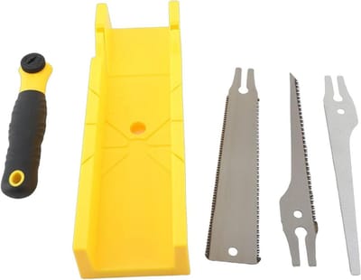 Verstekbak Set - Hoeksneden Gereedschap - Nauwkeurig Hout Zagen - 3 Hoekposities - 32 x 11 x 7 cm - Grijs