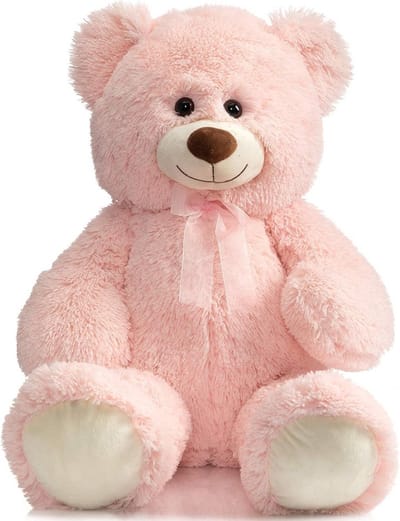 Grote Teddybeer - Pluchen Knuffel - Liefdescadeau Geven - Extra Groot Formaat - 90 Centimeter - Roze