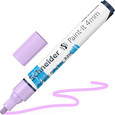 Schneider acrylmarker - Paint-It 320 - schrijfbreedte 4mm - pastel lila - acrylstiften - S-120228