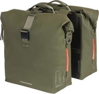 Basil SoHo Dubbele fietstas Nordlicht - Mosgroen - 41 Liter