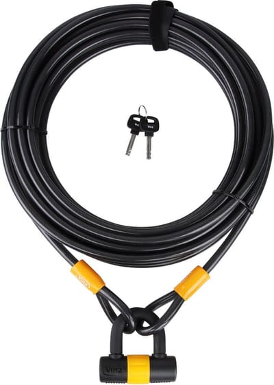 VINZ Kinabalu Kabelslot 15 Meter Lang - Multifunctioneel Boot Slot & Terras - 12mm Kabel - 1500cm