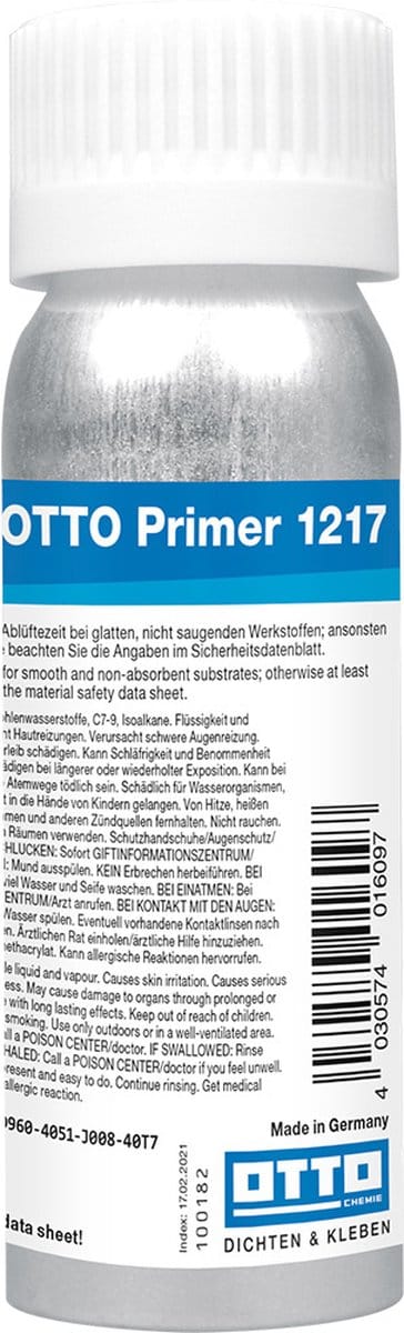 Otto Primer 1217 siliconenprimer - 100 ml blik - voor kunststof bij siliconenkit op kozijnen