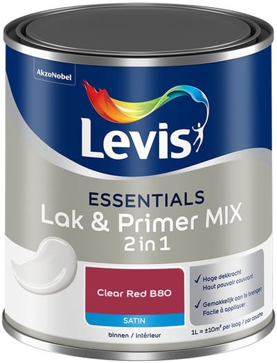 Levis - Essentials Lak & Primer Mix - Clear Red B80 - Mengverf - 1 L