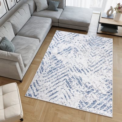 Tapiso Sky Vloerkleed Blauw Woonkamer Slaapkamer Tapijt Maat - 120x170