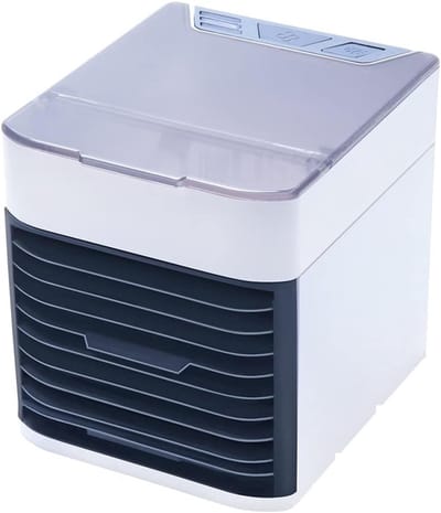 Draagbare Luchtkoeler - Mini Airconditioner - Persoonlijke Verkoeling - 3 Snelheden Luchtstroom - 375 ml Tank - Niet gespecificeerd