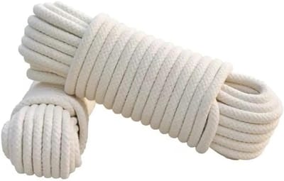 Duurzame Katoenen Waslijn Katrol, Scheur- en Schuurbestendig, 30m x 5.5mm, Sterke Vezel met 190kg Treksterkte voor Buitengebruik
