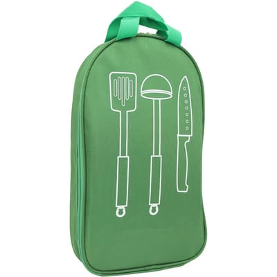 Sac de voyage pour ustensiles de cuisine de camping, sac de rangement pour ustensiles de cuisine de camping en plein air vert