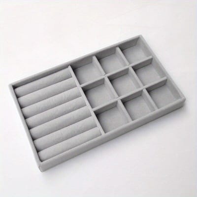 Fluwelen Sieradendisplaybakje Exquise Sieradenhouder Draagbare Ring Oorbellen Ketting Organizer Opbergdoos Organizator Bakjes
