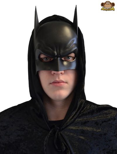 Partychimp Gezichtsmasker Batman Masker Voor Bij Carnavalskleding Heren Carnavalskleding Dames Carnaval Accessoires - PVC - Zwart