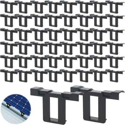 Allecto - Zonnepaneelclip - Drainage - 50 stuks - Zwart - Waterafvoer - Voor fotovoltaïsche panelen - Geschikt voor zonnepanelen