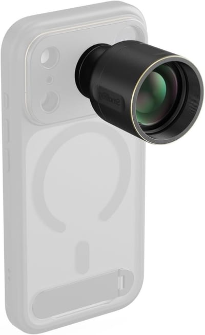 Telelens voor iPhone 17/16/15 Pro Max - 2x Vergroting HD Lens met T-Mount voor Smartphone Camera's, Geschikt voor Telefoto Fotografie en Videografie