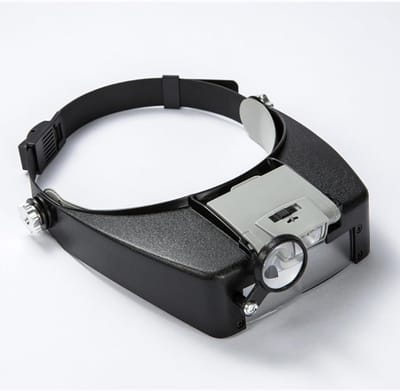 Dailygoods - Hoofdband Vergrootbril - 1.5X 3X 6.5X 8X - Met LED verlichting - Zwart - Vergrootglas - Ideaal voor reparaties en lezen - Handig voor han...