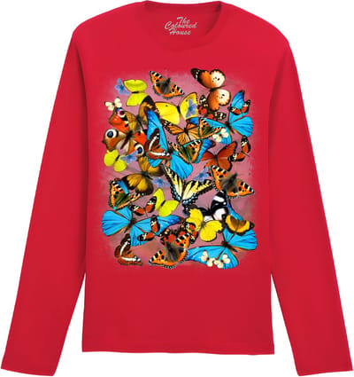 Vlinders Butterflies The Coloured House Longsleeve T-shirt XXL