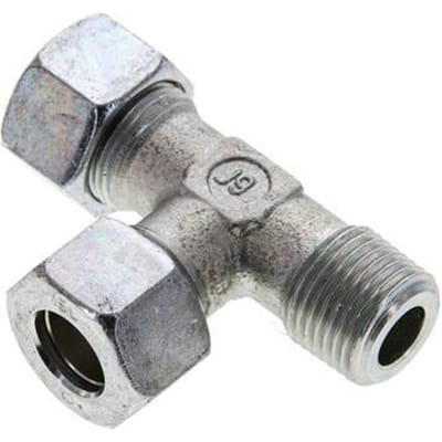 15L & R1/2'' Verzinkt Stalen L-Snijringkoppeling Buitendraad 315bar ISO 8434-1