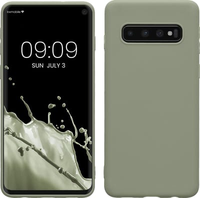 kwmobile telefoonhoesje geschikt voor Samsung Galaxy S10 - Hoesje voor smartphone - Back cover in grijsgroen
