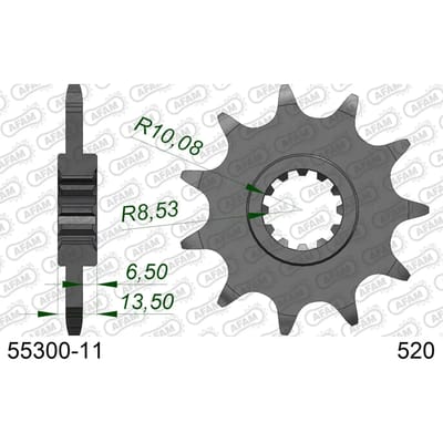 Stalen motortandwiel voor Afam 520 11 dents