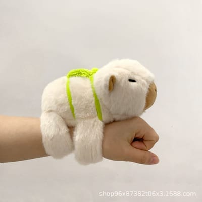 Schattige Capybara Klaparmbanden Knuffeldier Capybara Pop Knuffelaars Klemring Band Pluche Speelgoed Pols Met Schildpad Kind Speelgoed Cadeau