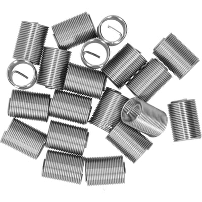 20 stuks Draadreparatie M14 x 1.25 Spiraal Cirkel Inzetstuk Verloopmoer Schroefdraad Expandeer Huls Set 2.5D