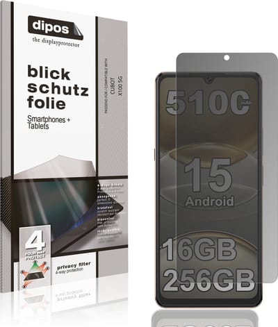 dipos – Matte Privacy Screenprotector geschikt voor CUBOT X100 5G | Anti-Spy Beschermfolie