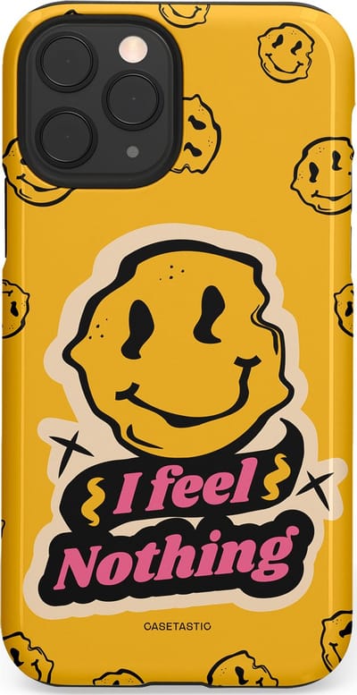 Casetastic hoesje geschikt voor Apple iPhone 11 Pro - Dubbellaagse bescherming - Alles is niks - Fashion Case - Okergeel Zwart Zand