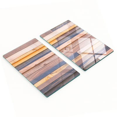 Decoratieve glazen snij- en serveerplanken, houten wandplank 2x30x52 cm