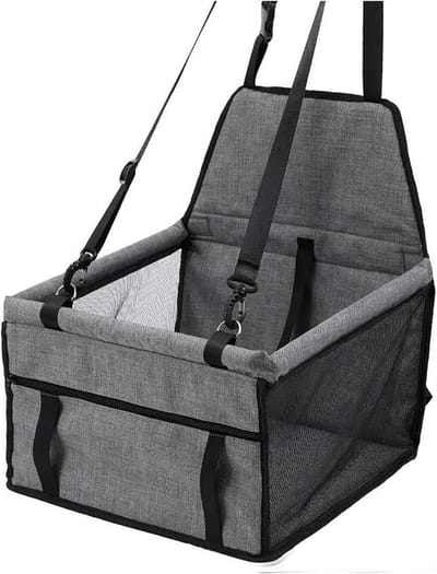 Honden Autostoel - Reismand Huisdier - Veilig Reizen Auto - Ademend Oxford Doek - 1 kg - Donkergrijs