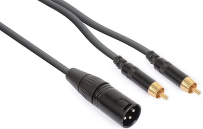 XLR - 2x RCA splitterkabel - PD Connex XLR splitterkabel 1x XLR (m) - 2x RCA - 150cm