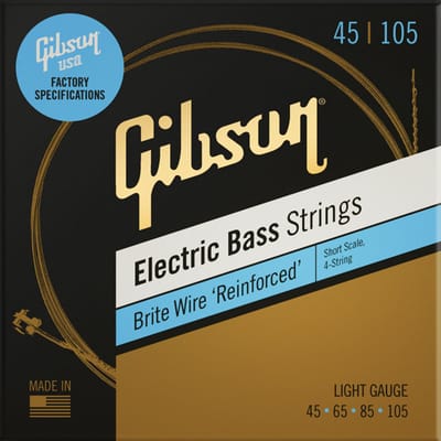 Gibson SBG-SSL Brite Wire Short Scale Bassnaren (45-105) Light